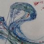 Le meduse danzante, Druckgrafik Kaltnadel, Plattenmaß 10 x 15 cm